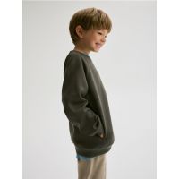 Bluza sport oversized - verde-maroniu