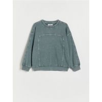 Bluza sport oversized - turcoaz-inchis