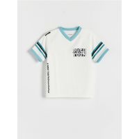 Tricou oversized cu imprimeu - alb