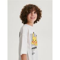 Tricou oversized Pokémon - crem
