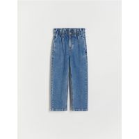Blugi baggy cu crac drept - albastru