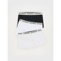 Set de 3 perechi de boxeri cu continut ridicat de bumbac - alb