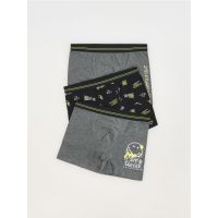 Set de 3 boxeri Smiley - negru