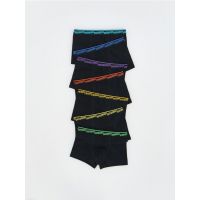 Set de 7 perechi de boxeri cu continut ridicat de bumbac - negru