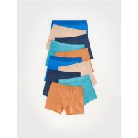 Set de 10 perechi de boxeri cu continut ridicat de bumbac - bleumarin