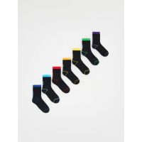 Set de 7 perechi de sosete - negru