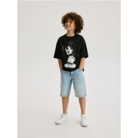 Tricou oversized Mickey Mouse - negru