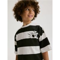 Tricou oversized Mickey Mouse - crem