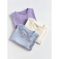 Set de 3 tricou din bumbac - alb