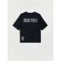 Tricou oversized One Piece - negru