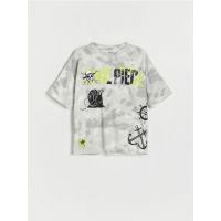 Tricou oversized One Piece - gri deschis