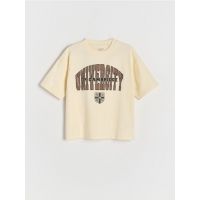 Tricou oversized University of Cambridge - nude
