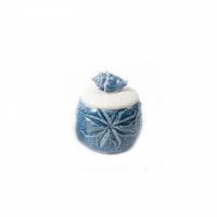 Borcan cu capac Sea, portelan, stea, 11,5x14 cm