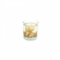 Candela sticla Sea, aroma ocean, galben, 8x10 cm