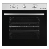 Cuptor incorporabil Hausberg HB-8053IN, electric, putere 2200 W, 71 l, 6 functii, ventilatie, timer, Clasa A, negru inox
