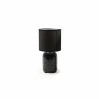 Lampa cu baza ceramica, diametru 16 cm, inaltime 31 cm, negru
