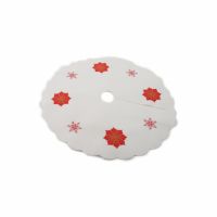 Covoras rotund pentru brad, alb, ,Ĺ 60 cm
