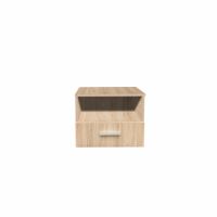 Noptiera ALMA, 1 sertar, stejar sonoma deschis, 45x32x35 cm