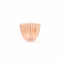 Suport mare candela lumanare, sticla aurie, 14,5x11,5 cm