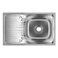 Chiuveta Freddo SN9002D, pentru blat, finisaj anticalcar, cuva dreapta, 76x43.5 cm, inox