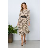 Rochie eleganta Polina Nude Animal Print
