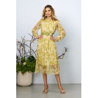 Rochie eleganta Saraia Galben Multi