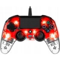 Controller Nacon Gaming Compact Ps4 Transparent Rosu