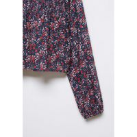 Bluza cu model floral si volan peplum Parist