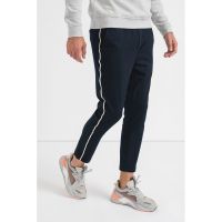 Pantaloni sport cu croiala conica si talie medie