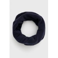 CMP Fular circular copii femei, culoarea albastru marin, material neted