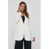 Answear Lab sacou culoarea bej, un singur rand de nasturi, neted