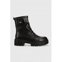 Answear Lab botine femei, culoarea negru, cu platforma