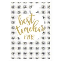 Felicitare - Best Teacher Ever - Apple | The Art File