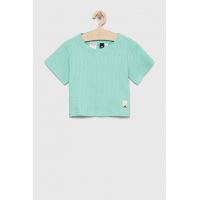 Adidas tricou de bumbac pentru copii culoarea turcoaz