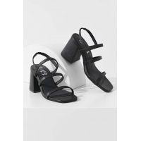 Answear Lab sandale de piele culoarea negru