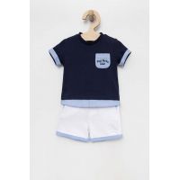 Birba&Trybeyond set de bumbac pentru bebelusi culoarea albastru marin