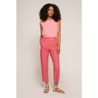 Pantaloni crop cu imprimeu