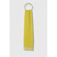 American Vintage esarfa de lana culoarea verde, neted