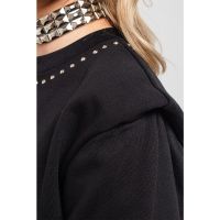 Bluza sport de bumbac organic cu nituri