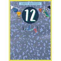 Felicitare - Happy Birthday 12 Today! - baieti | Great British Card Company