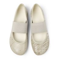 Balerini de piele nabuc cu banda elastica Nina 1395