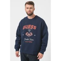 Bluza cu imprimeu logo si maneci cazute - pentru fitness