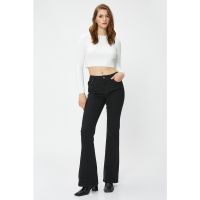 Blugi bootcut cu talie medie