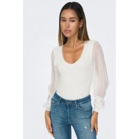 Bluza cu maneci din plasa
