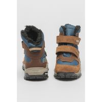 Ghete de piele intoarsa cu insertii textile