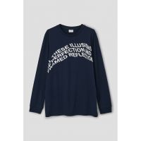 Bluza de bumbac cu imprimeu text