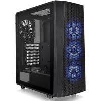 Carcasa Thermaltake Versa J24 Tempered Glass RGB, Negru