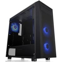 Carcasa Thermaltake Versa J22 Tempered Glass RGB, Negru