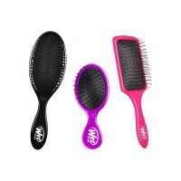 all in one: Perie Original Detangler Black + Mini detangler Purple + Paddle Pink