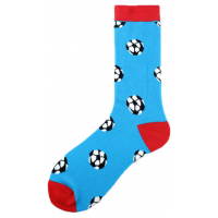 Sosete confortabile - Albastre cu minge de fotbal | Sav Com